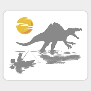 Fishing at Sunset and a Spinosaurus Sticker